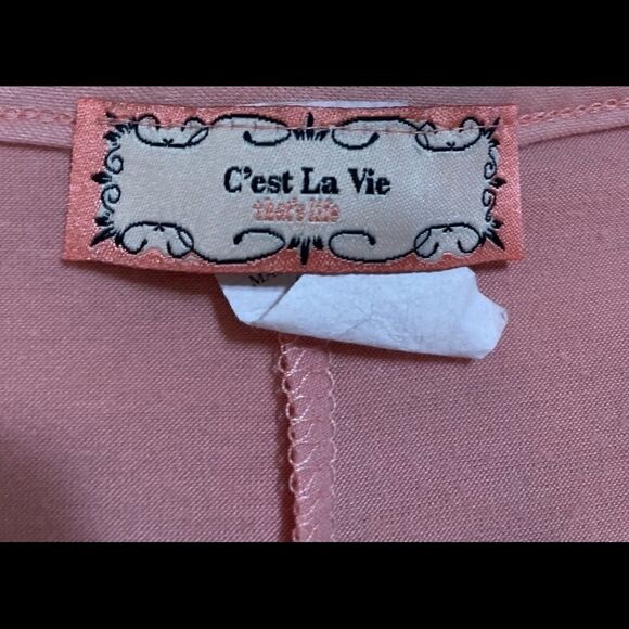 Peach & White Boho Fall Top 2X - Picture 5 of 6